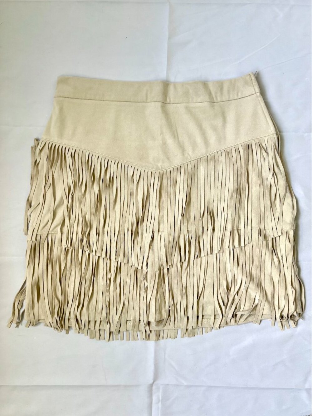 Alya (Francesca's) Gina Fringe Side-Zip Western Cowgirl Mini Skirt | Size M - Picture 4 of 11